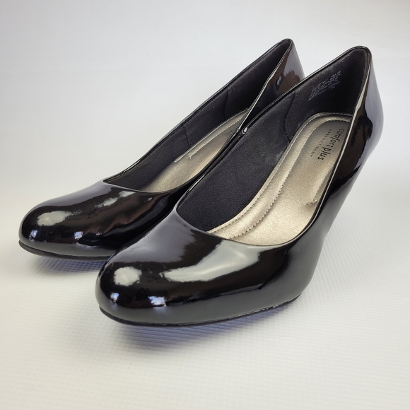 Comfort Plus by Predictions Women's KARMEN Pumps Heel Patent Leather Size 9 W